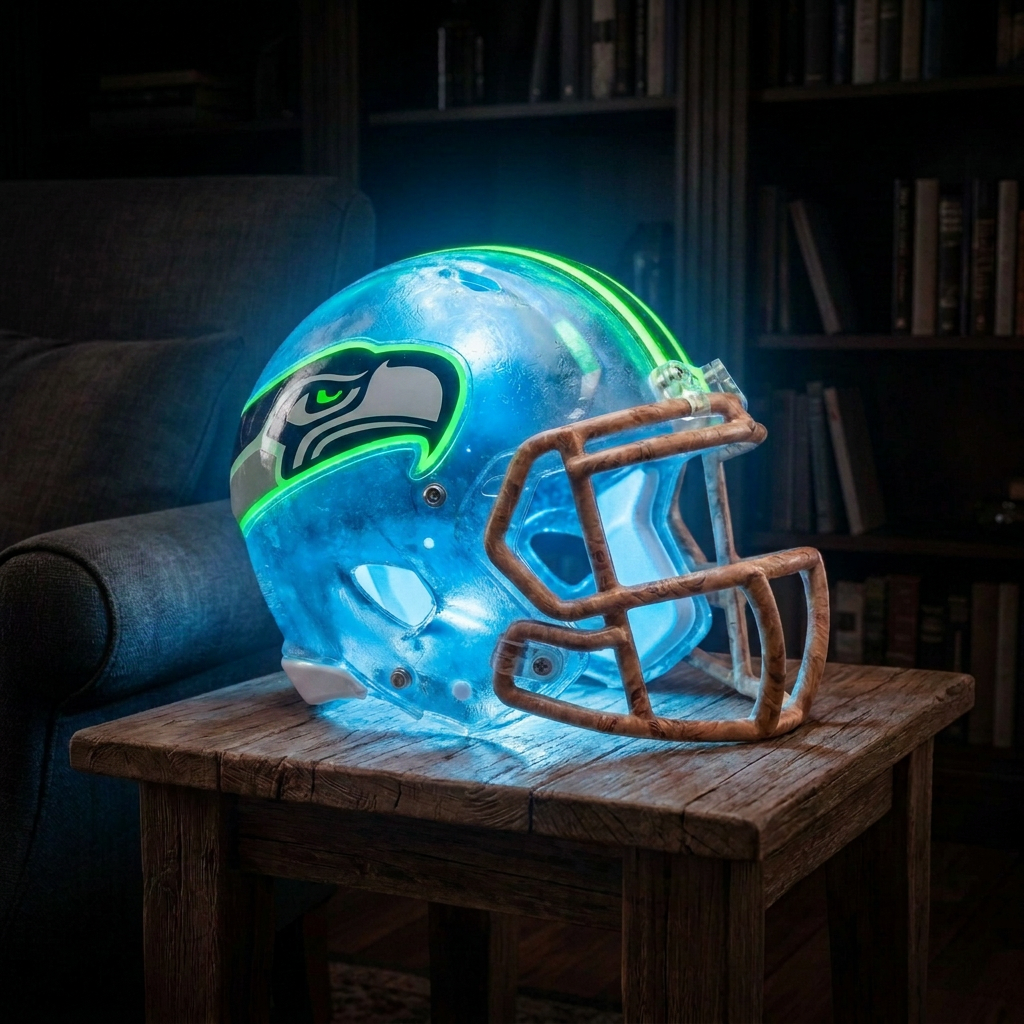 💡 Glowing Football Helmet Lamp – Pick Your Team Style