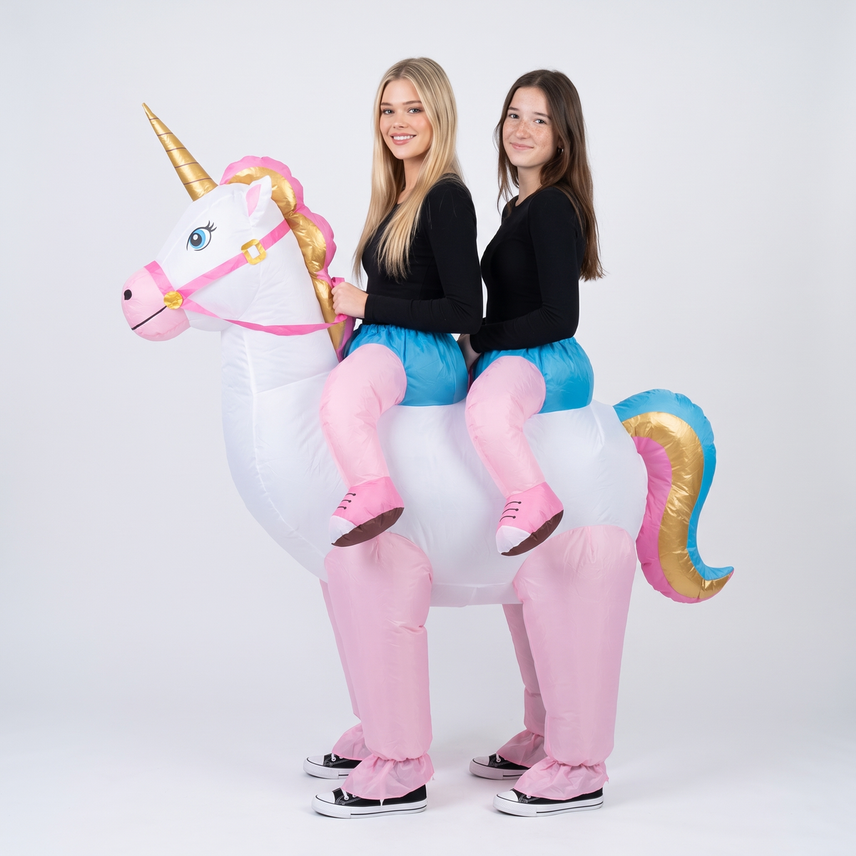 🦄 2-Person Inflatable Unicorn Costume – 30-Second Duo Party Costume for Halloween, Best Friends & Events