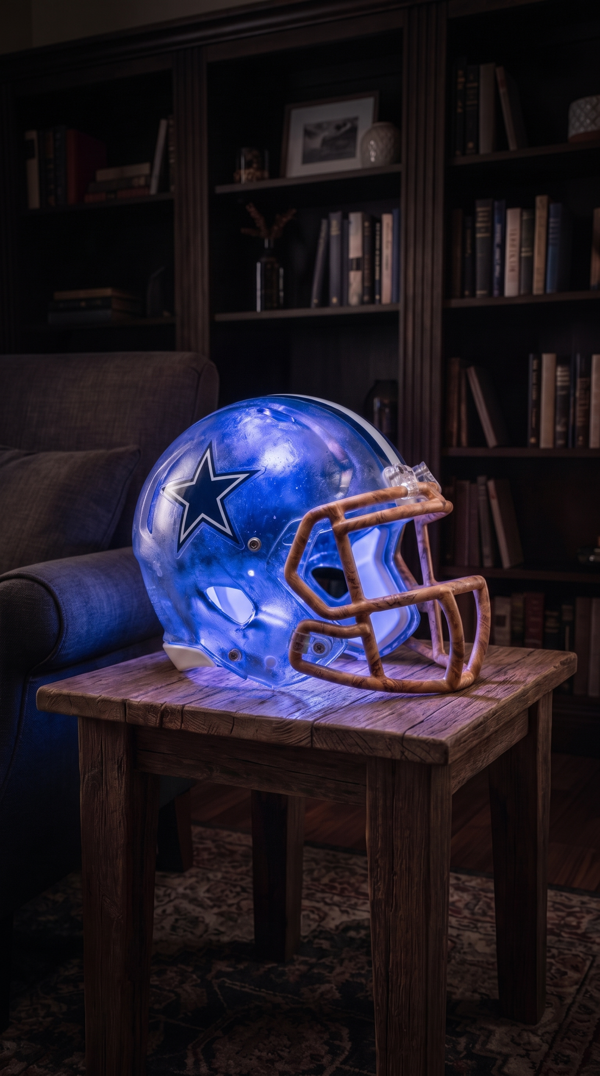 💡 Glowing Football Helmet Lamp – Pick Your Team Style