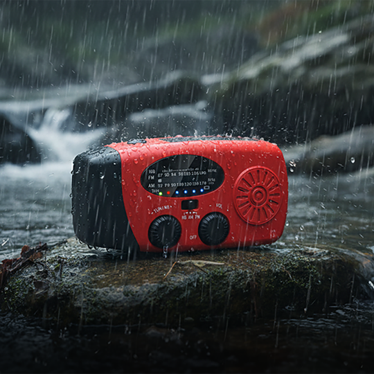 📻 Portable Solar Emergency Weather Radio - Hand Crank & Power Bank ⚡