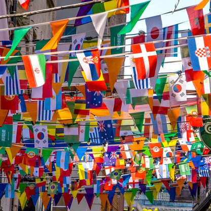 🌍 48 Country Flags Banner | Vibrant International Garland Party Decor 🎉