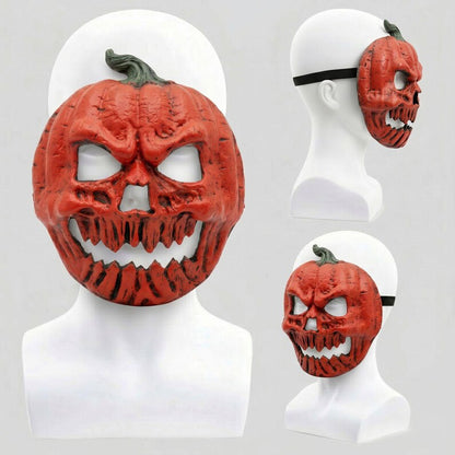 🎃 Pumpkin Skull Horror Mask – Lightweight PU Foam Halloween Costume Mask 💀