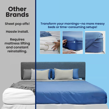 💥 BUY 2 GET 1 FREE😴Secure Fit Sheet Holders – Wrinkle-Free, Slip-Free Bed