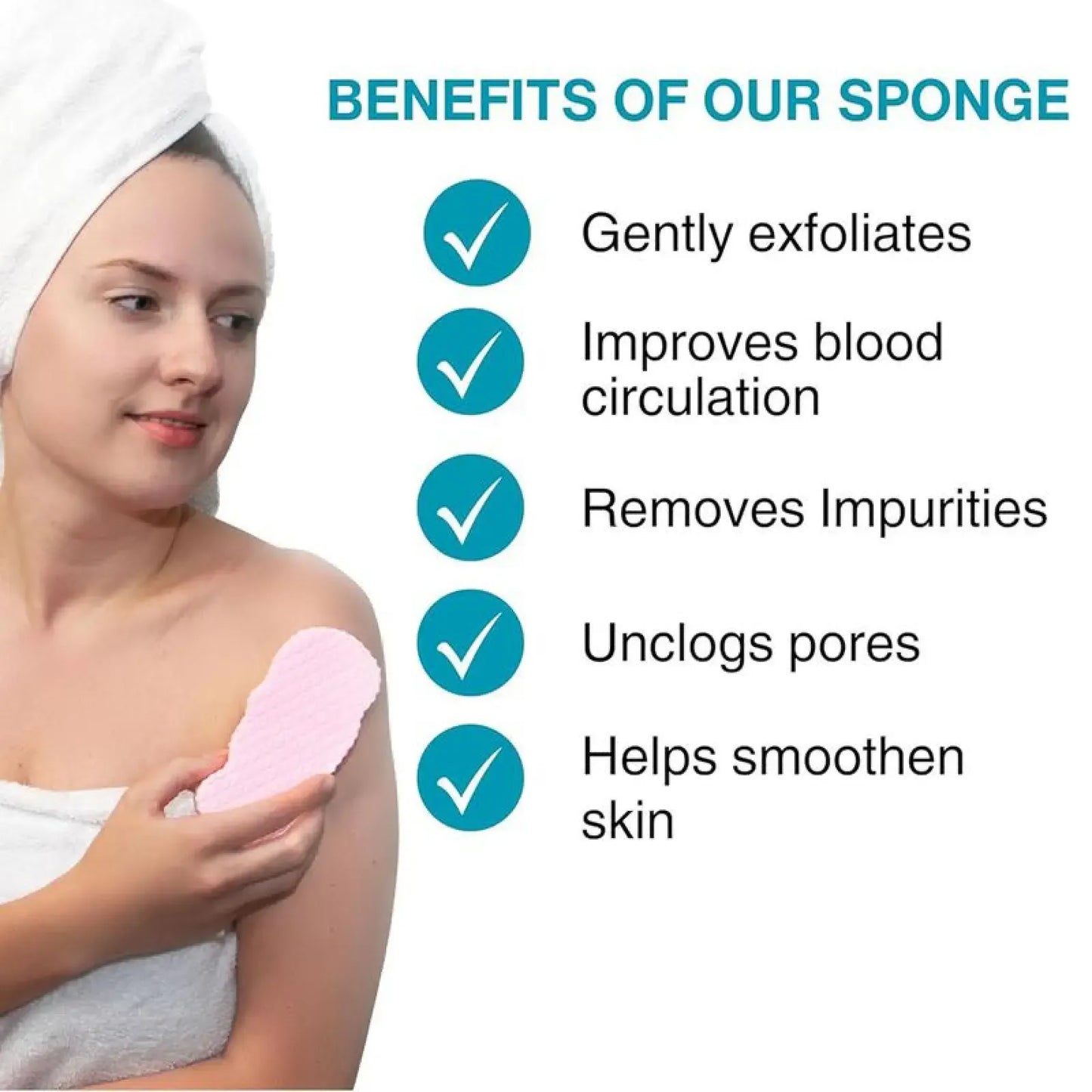 🔥Last Day 50% OFF ✨Super Soft 3D Exfoliating Bath Sponge (4-Pack)
