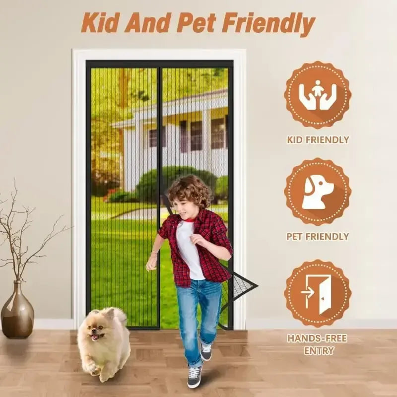 🔥2026 HOT SALE🏠🔥Breathable Mesh Curtain with Hands-Free Magnetic Closure