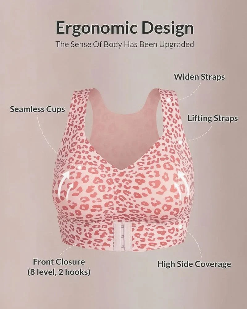 ✨Cross Back Front Closure Bra – Wireless Comfort & Posture Support