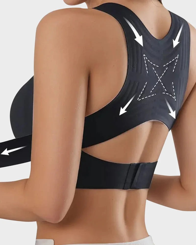 ✨Cross Back Front Closure Bra – Wireless Comfort & Posture Support