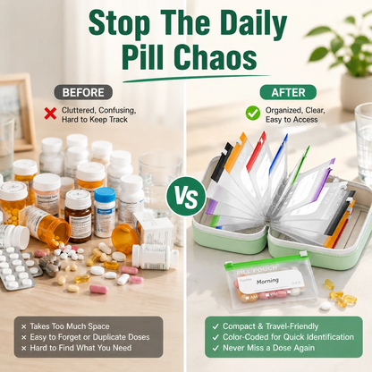 🔥50% OFF TODAY💊14-Pouch Medicine & Supplement Organizer