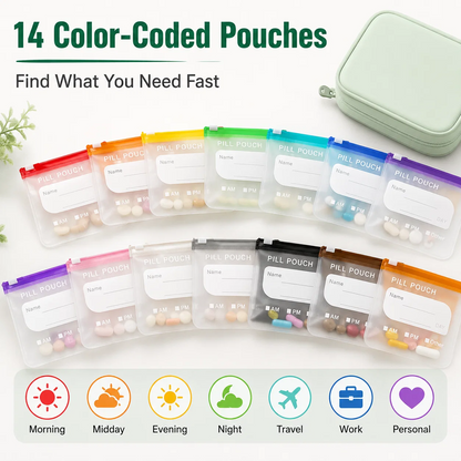 🔥50% OFF TODAY💊14-Pouch Medicine & Supplement Organizer