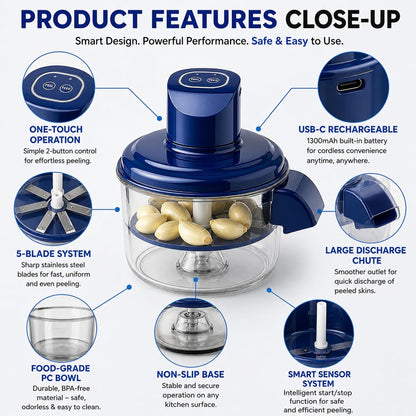 🧄🍇No More Peeling by Hand⚡Electric Peeler