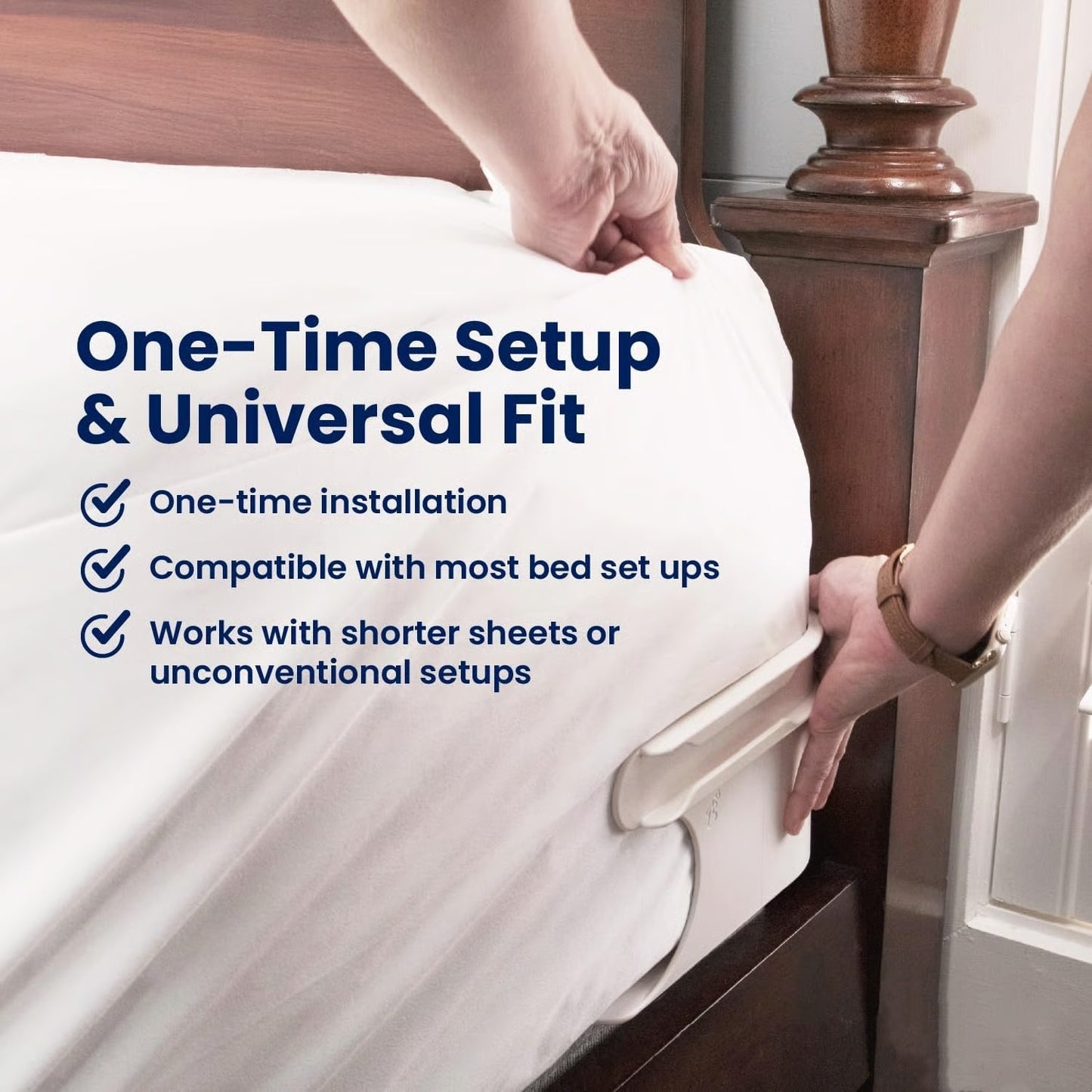 💥 BUY 2 GET 1 FREE😴Secure Fit Sheet Holders – Wrinkle-Free, Slip-Free Bed