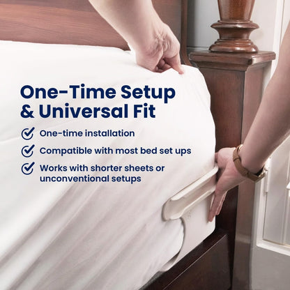 💥 BUY 2 GET 1 FREE😴Secure Fit Sheet Holders – Wrinkle-Free, Slip-Free Bed