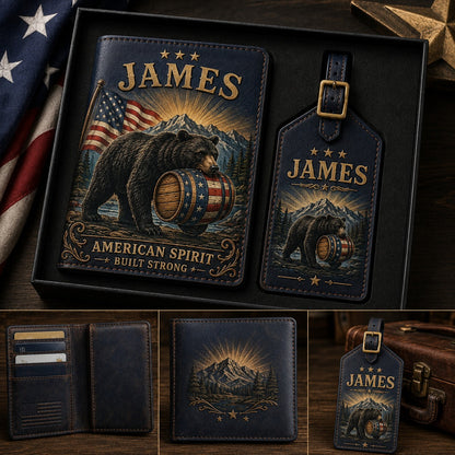 Personalised Men's Passport Cover and Luggage Tag Set — The Perfect Gift for Him