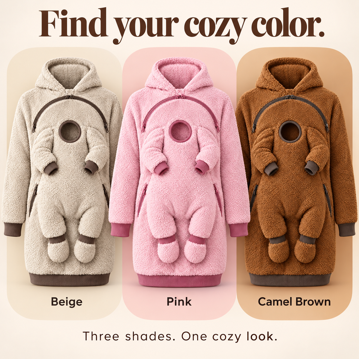 🧸 Parent & Baby Integrated Fleece Hoodie - Cozy Kangaroo Pouch Pullover 👶