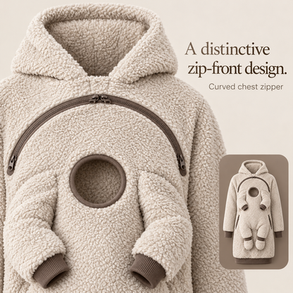 🧸 Parent & Baby Integrated Fleece Hoodie - Cozy Kangaroo Pouch Pullover 👶