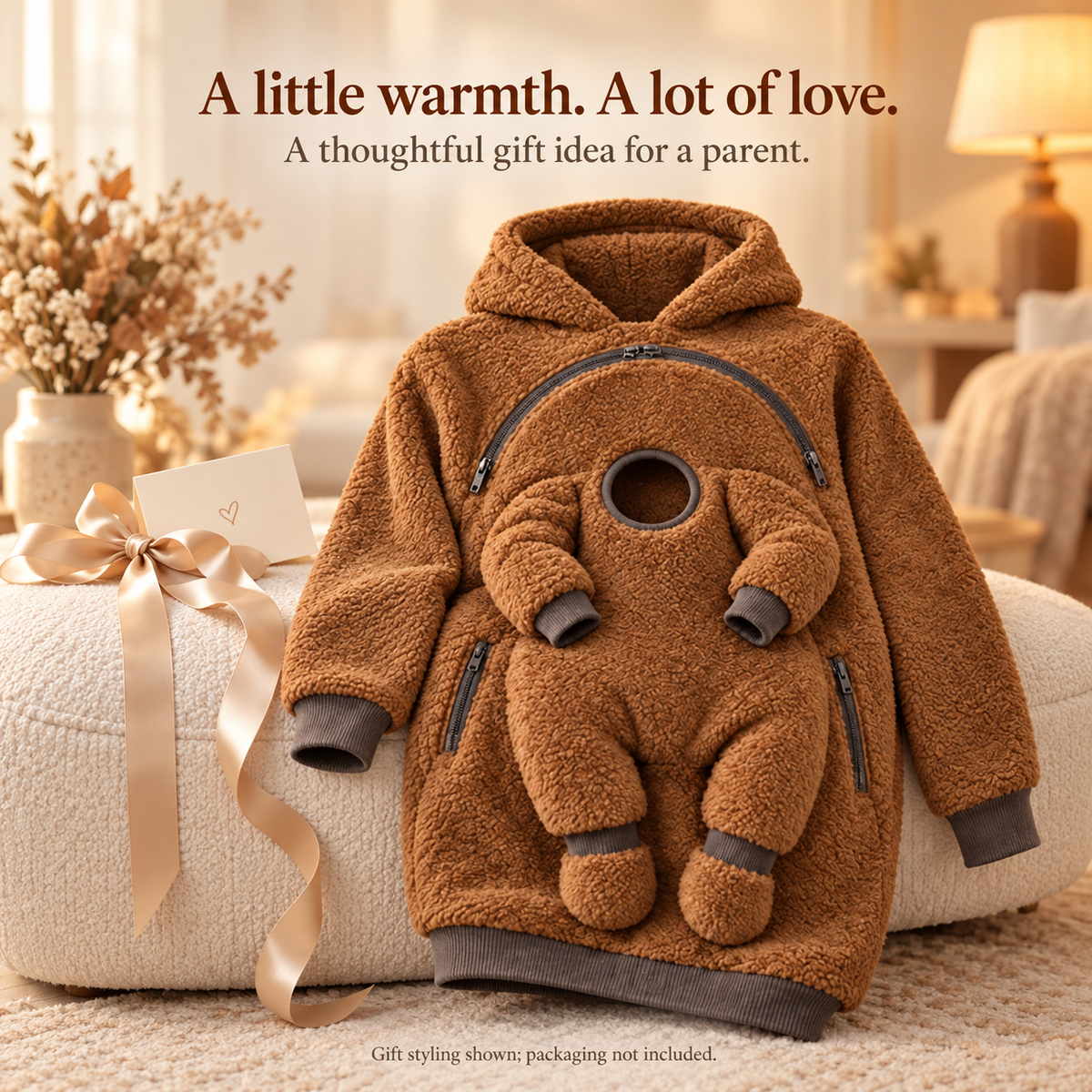 🧸 Parent & Baby Integrated Fleece Hoodie - Cozy Kangaroo Pouch Pullover 👶