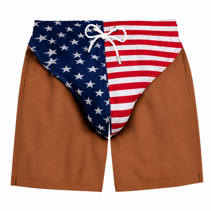🏖️ Mens Quick Dry Printed Swim Shorts Trunks with Mesh Lining and Drawstring 🌊