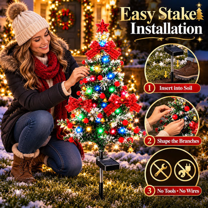🌱 Solar Cedar Christmas Tree Lights🔥Festive Outdoor Holiday Decor🔥