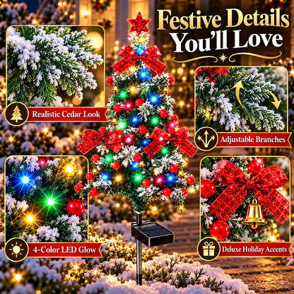 🌱 Solar Cedar Christmas Tree Lights🔥Festive Outdoor Holiday Decor🔥