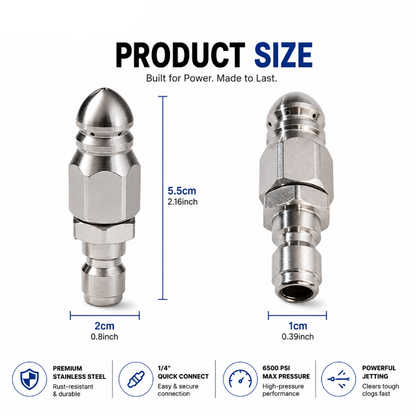 🔥 49% OFF 7-Jet Sewer Jetter Nozzle – 6500 PSI Drain Cleaning Tool