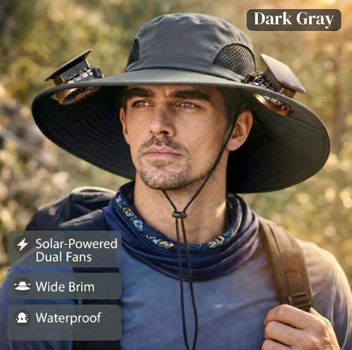 🔥Summer Hot Sale 49% OFF⚡2026 New Ultralight Solar Fan Sun Hat🎁Lighter Than a Baseball!⚾