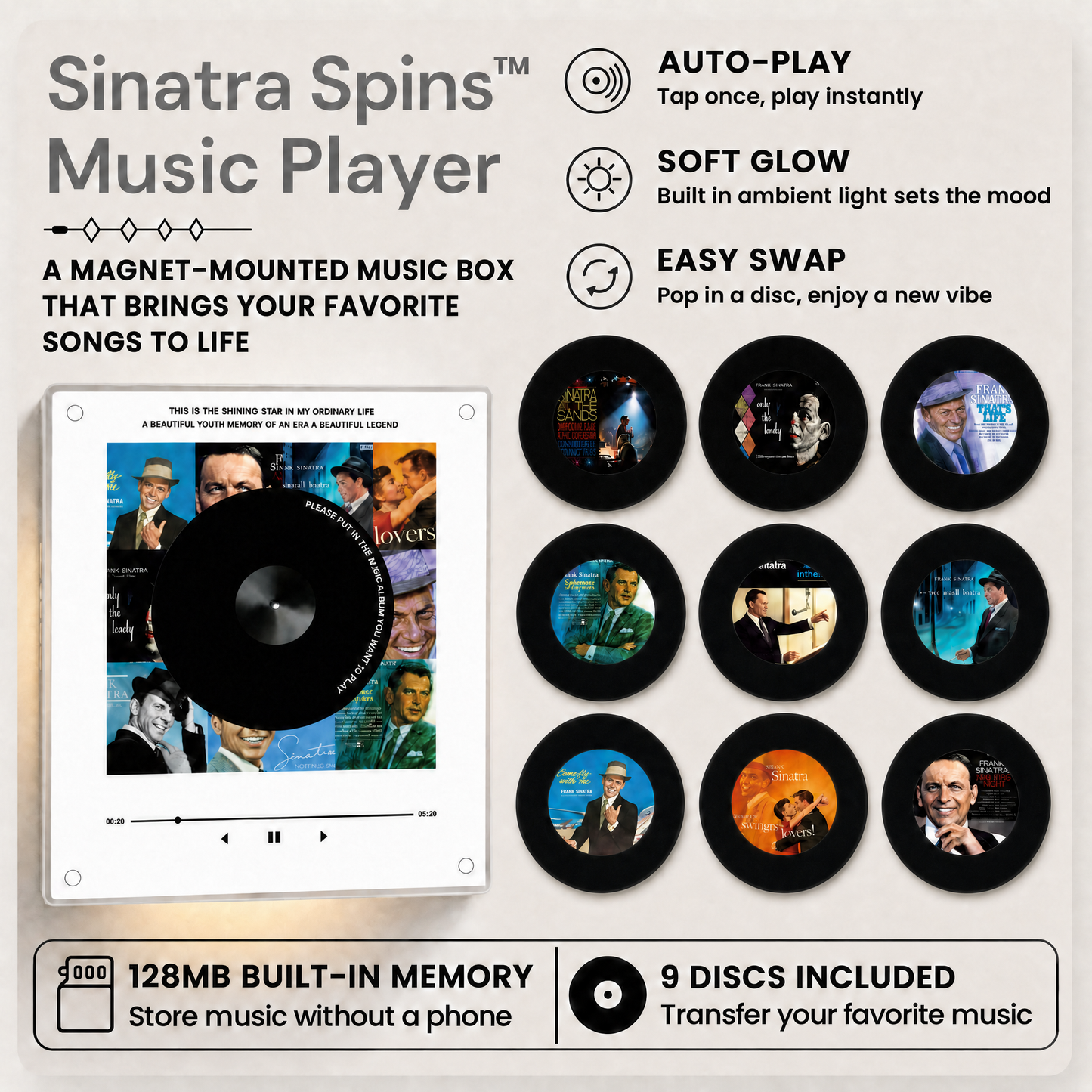 🎶 Sinatra Spins™ Retro Music Player
