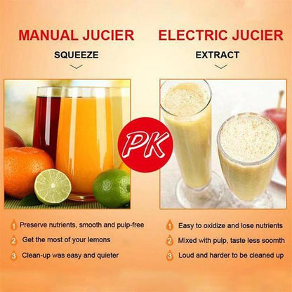 🍋 Manual Metal Citrus Juicer – Compact Hand Press for Fresh Juice