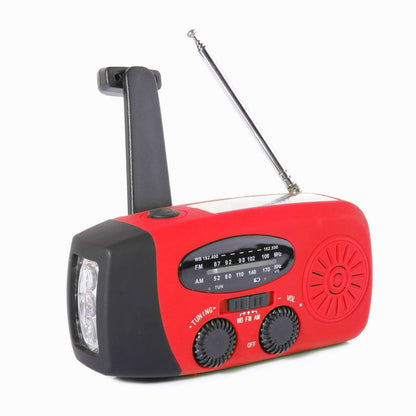 📻 Portable Solar Emergency Weather Radio - Hand Crank & Power Bank ⚡