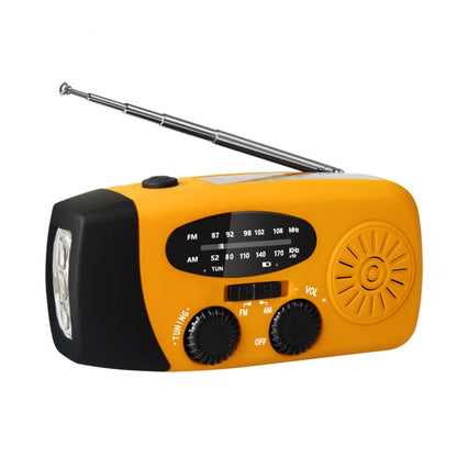📻 Portable Solar Emergency Weather Radio - Hand Crank & Power Bank ⚡
