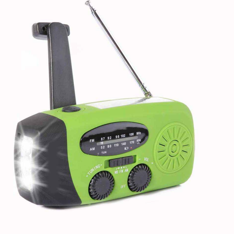 📻 Portable Solar Emergency Weather Radio - Hand Crank & Power Bank ⚡