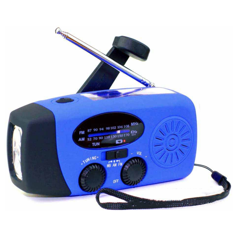 📻 Portable Solar Emergency Weather Radio - Hand Crank & Power Bank ⚡