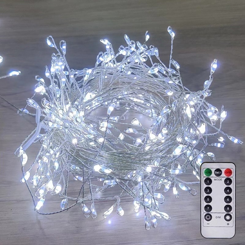 ✨ Copper Wire Firecracker String Lights – Flexible Holiday & Party Decor