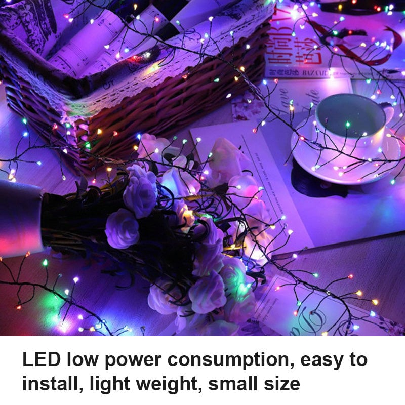 ✨ Copper Wire Firecracker String Lights – Flexible Holiday & Party Decor