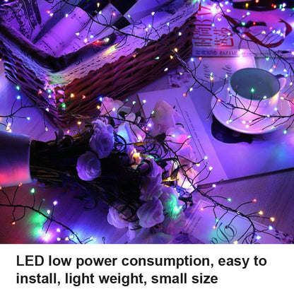 ✨ Copper Wire Firecracker String Lights – Flexible Holiday & Party Decor