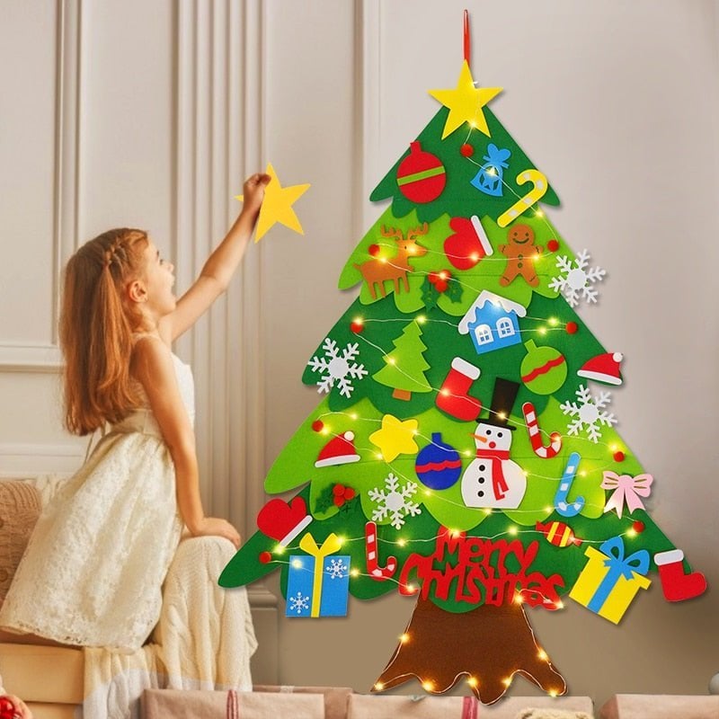 🎄 Kids DIY Felt Christmas Tree – Create, Decorate & Make Holiday Memories ✨🎁