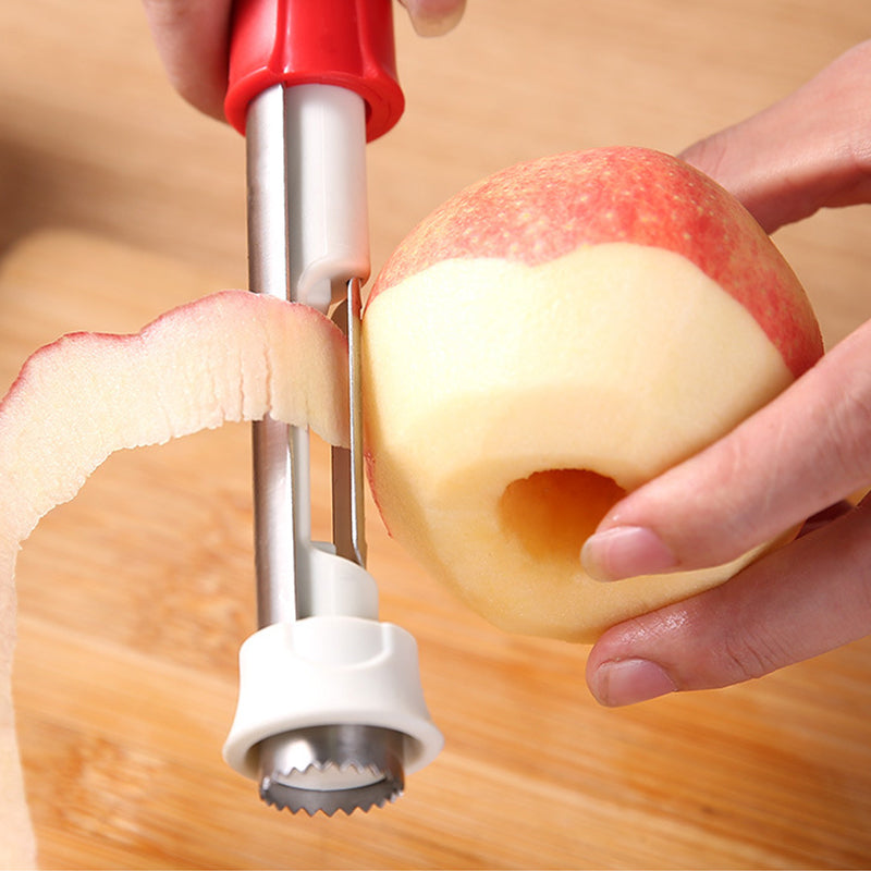 🍎 Stainless Steel 2-in-1 Fruit Corer & Peeler | Sharp Blade, Ergonomic Handle & Perfect for Apples, Pears & More