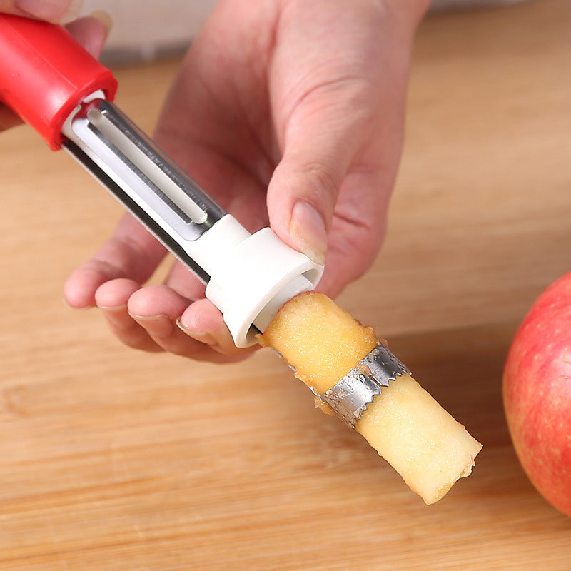 🍎 Stainless Steel 2-in-1 Fruit Corer & Peeler | Sharp Blade, Ergonomic Handle & Perfect for Apples, Pears & More