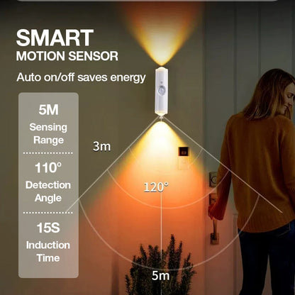 💡 RGB Motion Sensor Night Light - Wireless Magnetic Rechargeable LED Light 🌈