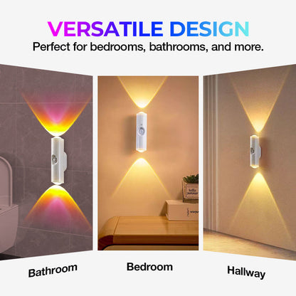 💡 RGB Motion Sensor Night Light - Wireless Magnetic Rechargeable LED Light 🌈