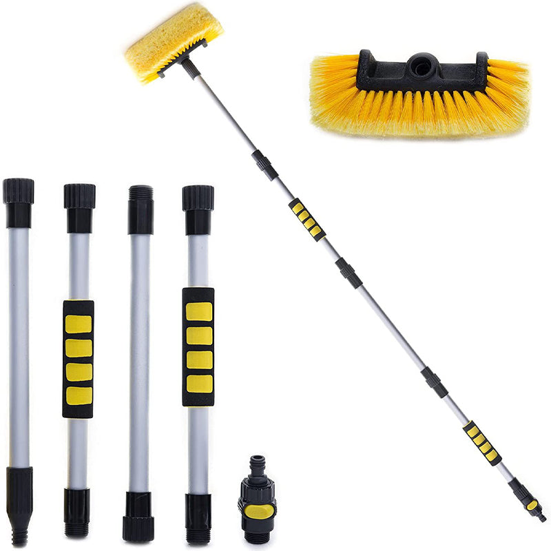 🚗 Extendable Car Wash Brush – 60in Water-Through Long Handle Cleaner