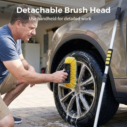 🚗 Extendable Car Wash Brush – 60in Water-Through Long Handle Cleaner
