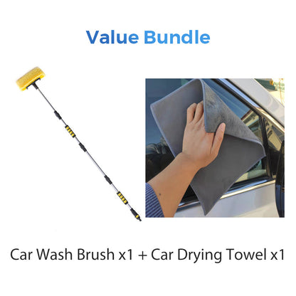 🚗 Extendable Car Wash Brush – 60in Water-Through Long Handle Cleaner