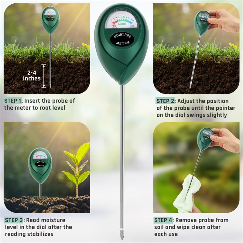 🪴 Soil Moisture Meter for Indoor & Outdoor Plants – No Batteries 💧