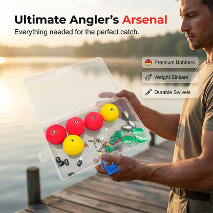 🎣 High-Buoyancy Fishing Float Kit - Precision Weighted Foam Bobbers