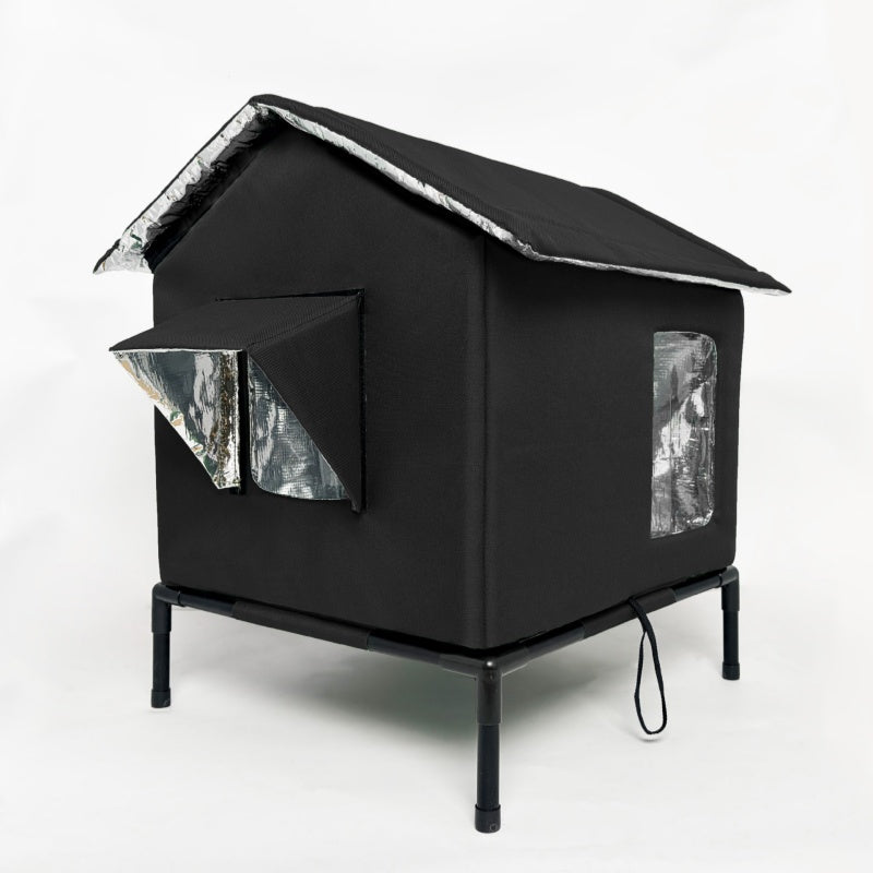 🐱 Elevated Outdoor Cat House – Weather-Resistant Warm Shelter 🏡