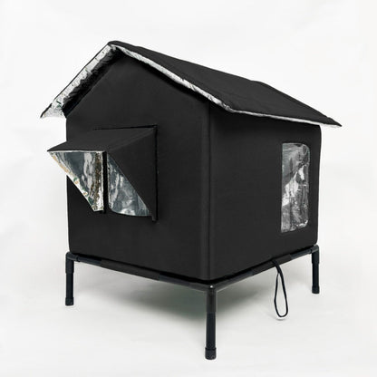🐱 Elevated Outdoor Cat House – Weather-Resistant Warm Shelter 🏡