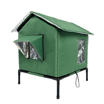 🐱 Elevated Outdoor Cat House – Weather-Resistant Warm Shelter 🏡
