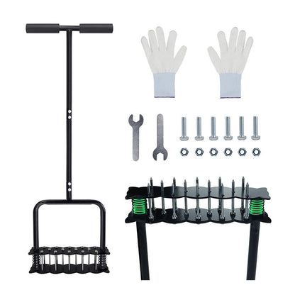🌱 Manual Lawn Aerator – Carbon Steel Core Aerator for Compacted Soil ✨