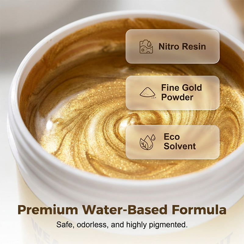 🎨 Brilliant Gold Paint – Weather-Resistant Water-Based Formula for Indoor & Outdoor Use ✨