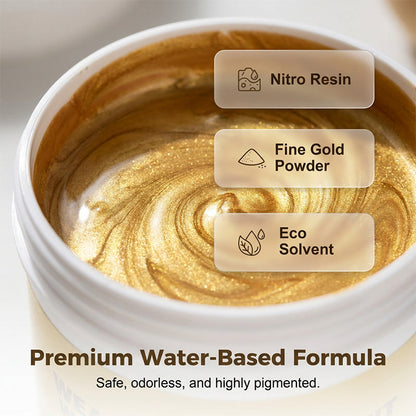 🎨 Brilliant Gold Paint – Weather-Resistant Water-Based Formula for Indoor & Outdoor Use ✨